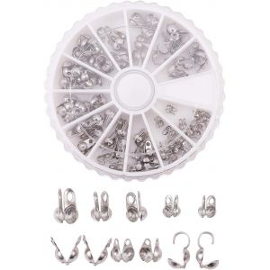 Kal-Lot De 100 Embouts De Perles En Acier Inoxydable De Tailles Mixtes Pour La Fabrication De Bijoux, Les Loisirs Cr&eacute;atifs -48 X 25 Mm - Neuf