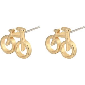 Kal-Boucle D'oreille Bouton Pour Femme, Boucle D'oreille De Bicyclette Boucle D'oreille Fille Stud Argent Or Rose Petite Boucle D'oreille En Acier Inoxydable - Neuf