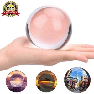 Boule de cristal 60mm K9 Boules de cristal transparentes pour la photographie et pour le Feng Shui/Divination ou la décoration de mariage/maison/bureau (blanc,60mm) - Neuf