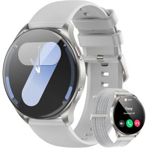 Montre Connectée Hommes Femmes, Écran Amoled 1,43"", Montre De Fitness Avec Fonction Téléphone, Passer/Recevoir Des Appels, Moniteur De Fréquence Cardiaque Et De Sommeil, Pour Android Et Ios - Neuf