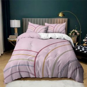 Parure De Lit 3 Pieces 100 % Bambou Naturel Avec Housse De Couette Et Taies D'oreiller, Motif Floral Jaune Et Rose, Avec Fermeture Éclair - Literie Douce Et Fraîche, Ideale Pour Le - Neuf