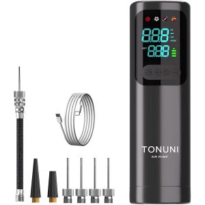 Kalanka-Pompe À Bille Électrique, Pompe À Boule Gonfleur Aiguilles Avec Jauge Numérique Pour Balle D'exercice Basket-Ball Football Balle De Plage Balle De Yoga Balles De Sport Pompe Gonflables - Neuf