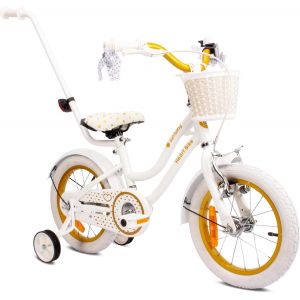 Subzonal-Heart Bike V&eacute;lo Pour Une Fille 12 14 16 Pouces, V&eacute;lo Enfant 2-6 Ans, Avec Barre De Pouss&eacute;e, Panier, Sonnette - Neuf