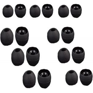 KAL-Paires De Têtes De Remplacement Intra -Auriculaires En Silicone Noires Grandes, Moyennes Et Petites (Trou Interne De 3,8 À 6 Mm Disponible) Pour La Plupart Des Écouteurs Bluetooth - Neuf