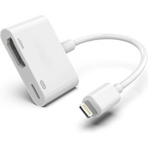 L'Adaptateur AV Numérique Lightning pour iPhone et iPad à la TV ¿Apple MFi Certifié¿iPhone Lightning vers HDMI TV AV Câble Plug-and-Play Adaptateur pour iPhone et iPad HDTV/Moniteur/Projecteur - Neuf