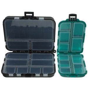 Boîte De Rangement Pour Matériel De Pêche Réglable À Double Couche, 2 Pièces, Support Durable Pour Hameçons, Appâts Et Leurres, Design Compact Et Élégant. - Neuf