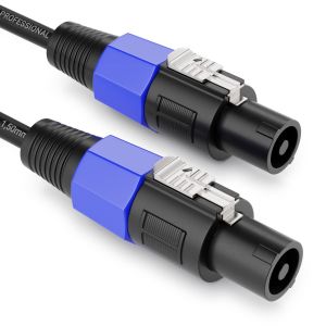 1 m PA Speaker Cable-Studio Quality-Pure OFC Copper-PA Speaker Cable 2 Poles 2 x 1.5 mm&sup2; (AWG15) 7.2 mm-Metal Lock - Neuf