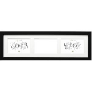 Cadre photo avec passe-partout pour 2 photos 10x15cm - Noir - Bois MDF - Multivue - Collage - pour accrocher ou poser - 23x29cm - S66KA2 10x15 - Neuf