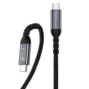 C&acirc;ble USB 4 Gen 3 Thunderbolt 4, PD 3.1, 40 Gbit/s, Ultra HD 8K @ 60 Hz, charge 240 W, compatible avec Thunderbolt 4/3, MacBook XPS, Surface Pro, station d'accueil, SSD externe eGPU USB - Neuf