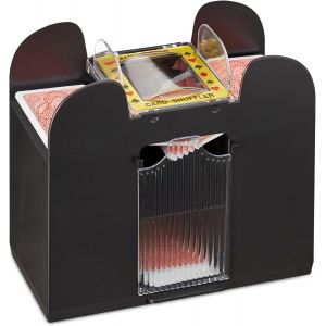 Mélangeur De Cartes, 6 Jeux, Automatique, Cartes Jusqu'à 91 Mm, Appareil À Mélanger Carte, Plastique, Noir.[G894] - Neuf