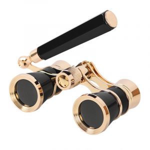 Opera 3x25 Jumelles Lentilles à revêtement Télescope de l'Opéra de Verres Revêtus de Théâtre de Verre Poignée de Cadeaux pour les Filles (Or Noir) - Neuf
