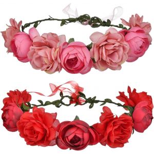 Kalvd-2 Morceaux De Bandeau De Fleurs,Accessoires De Cheveux Élés,Accessoires De Vêtements De Fête,Décorations De Coiffures,Accessoires De Cheveux Pour Femmes. - Neuf
