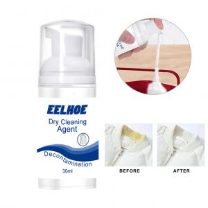 Hjlian Agent De Nettoyage A Sec Pour Vetements, 30 Ml, Spray Multifonction Sans Lavage, Anti-Taches, Agent De Nettoyage A Sec Pour Casques, Vetements, Chaussures - Neuf