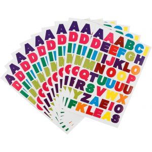 10 Feuilles Lettres Autocollantes Colorées A À Z, Stickers Alphabet En Papier Pour Scrapbooking, Enseignement, Décoration Et Bricolage - Neuf