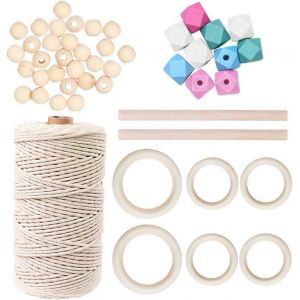 Promotion D'hiver,Fil De Coton Macramé,Ensemble De Fil Macramé,Fil De Coton Pour L'artisanat,Fil De Cordon De Coton,Accessoires - Neuf