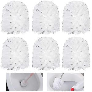 Paquet de 6 t&ecirc;tes de brosse de toilette de rechange,t&ecirc;te de brosse de toilette facile &agrave; visser - Neuf