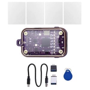 Lecteur de puces intelligentes RFID,émulateur de cartes à puce EM125KHZ IC 13,56 MHz,badge - Neuf