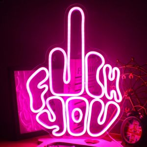 Allez Vous Faire Foutre Geste D'enseignes Au Néon Pour Le Mur Rose Néon À Led Feux Usb Neon Mur De Lumière Usb Neon Mur De La Lumière Pour La Pub Partie Chambre Zone De Jeu De Décoration - Neuf