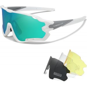 Lunettes De Cyclisme Polarisées Pour Hommes Femmes Vélo Vtt Vélo De Route Lunettes De Soleil Avec 4 Lentilles Interchangeables Ls-911[Z4163] - Neuf