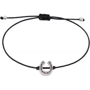 Eryi-Bracelet Fer À Cheval Pour Femme En Argent (Taille Réglable Jusqu'à 21 Cm) - Bracelet Porte-Bonheur Pour Femme Et Fille - Gris - Avec Emballage Cadeau - Neuf