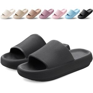 Kalanka-Claquettes Femme Chaussons Hommes Pantoufles De Douche Antidérapant Léger Semelle Épaisse Amorti Soft Tongs Sandales Confortable Piscine Plage Maison Sliders - Neuf