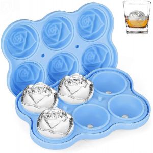 Bacs À Glaçons,Machine À Boules De Glace Rose En Silicone À 6 Cavités,Grande Forme De Glaçon À Libération Facile Pour Cocktails Frais,Whisky,Bourbon - Neuf