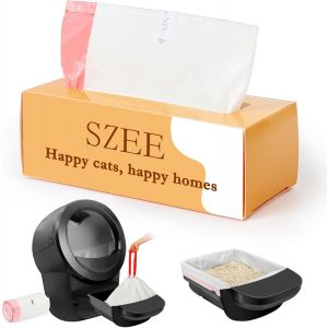 Cmws-20 Sacs Pour Liti&egrave;re Chat Autonettoyants, Sacs Poubelles Pour Litiere Avec Cordons De Serrage, Housses Pour Liti&egrave;re Compatible Litter-Robot 3/4, R&eacute;sistants Aux Griffes Pour Chat, 63,5 X 40,6 Cm - Neuf