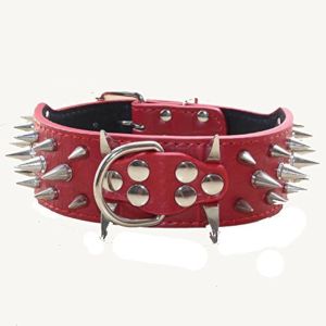 Eryi-Collier Pour Chien À Pointes Pointues, Collier En Cuir Pour Chiens De Moyenne Et Grande Taille , Pitbull, Labrador, Boxer, Rottweiler Berger Allemand - Neuf