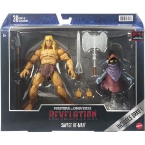 SANSH-Maîtres de l'Univers - Figurine Masterverse Révélation Wun-Dar - Figurine Articulée avec Harnais, Armes et Orko en Lévitation - 18 cm - Idée Cadeau, GYY41 - Neuf