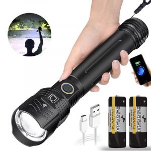 Lampe torche Xhp160 &agrave; forte luminosit&eacute;, chargement USB-C, zoom d'entr&eacute;e et de sortie. - Neuf