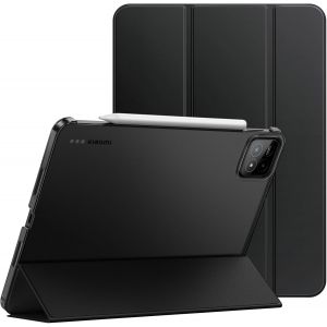 KALANKA-Coque pour Xiaomi Pad 7/7 Pro (11,2 Pouces, Mod&egrave;le 2025), Fine Translucide Arri&egrave;re Trifold Folio Support Protecteur Tablette Housse &Eacute;tui avec Veille/R&eacute;veil Automatique (Noir) - Neuf
