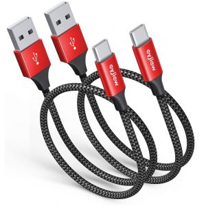 Ayu-Cable Usb Vers Usb C 50cm, Câble Court Usbc 50cm Charge Rapid 3a Fil Chargeur Type C Tressé Cordon Pour Galaxy A16 A26 A55 A35 A15 A05 A34 A52, Redmi 14c A3 Note 13 P60 P50 Manette Ps5,Pixel (0.5 - Neuf