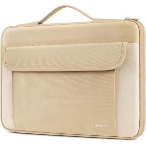 acdsgd-Housse Ordinateur 17 Pouces avec Poign&eacute;e R&eacute;tractable - Sac R&eacute;sistant &agrave; l'Eau Pochette pour HP ENVY 17, Dell XPS 17 et la Plupart des Ordinateurs 17-17,3 Pouces (Beige) - Neuf