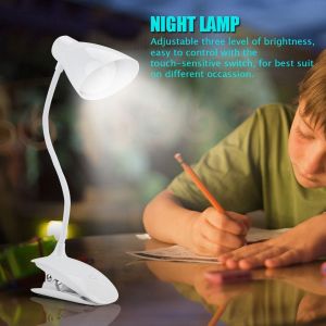 HJLIAN Lampe de nuit USB reglable a 16 LED avec clip pour table de lecture et livre - Neuf