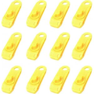 12 Pi&egrave;ces Tarp Clips Ground Clamp Crocodile En Forme De Plastique Tente Clips Pour Camping Auvent Activit&eacute;s De Plein Air - Neuf