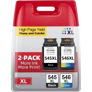 545 546 Xl Cartouches D'Impression, Pg-545Xl Cl-546Xl Compatibles Avec Les Canon Cartouches D'Impression 545 546 Xl Multipack Pour Pixma Ts3400 Ts3100 Ts3150 Ts3300 Ts3350 Ts3450 Tr4500 Tr4551 Mx495 - Neuf
