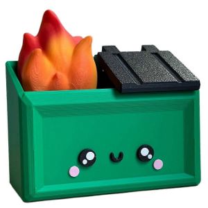 Impression 3D benne &agrave; ordures feu figurine de bureau Fun Accessory C - Neuf