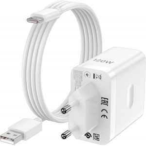 Eryi-Chargeur Et Câble Usb C 120 W Pour Realme Gt6 6t Gt 7t 7pro Racing 5g Supervooc Adaptateur De Chargeur Avec Charge Rapide Type C Câble 1 Mètre Charge Flash Pour Realme Gt Neo6 Se Gt5 Pro 11 Pro - Neuf