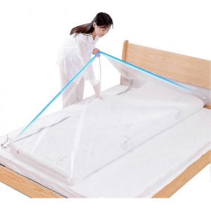 Grands sacs de rangement sous vide pour matelas et v&ecirc;tements,&eacute;conomiseur d'espace r&eacute;utilisable &eacute;tanche avec 80 % de compression sans pompe 220x100cm - Neuf