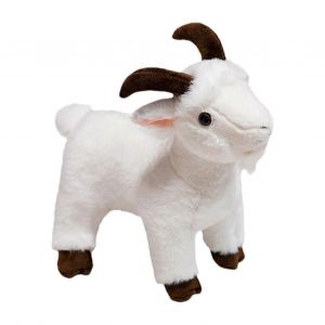 Animal en peluche chèvre,jouet en peluche animal,poupée chèvre en peluche animal,coussin en peluche chèvre doux,poupée animal pour le salon,chambre d'enfant,30 cm - Neuf