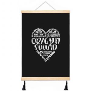 Suspension pour affiche en toile avec cadre OBGYN, GYNÉCOLOGUE, Gynécologue-obstétricien, Obstétricien 40x50cm murale avec pompons cadeaux de - Neuf