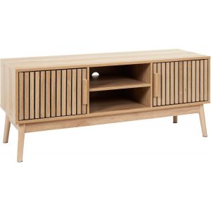SUBZONAL-HD0088, Meuble T&eacute;l&eacute; Bas, Mod&egrave;le Klaus, Collection Natural Crush, Mobilier Contemporain, Meuble, Meuble TV, 117 x 48 x 40 cm, Marron - Neuf