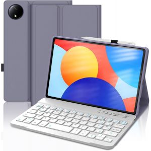 Coque Clavier Pour Redmi Pad Se 8.7'' 2024, Azerty Français Clavier Magnétique Bluetooth Sans Fil Etui Housse Avec Pen Holder Pour Redmi Pad Se 8.7 Pouces,Violet - Neuf