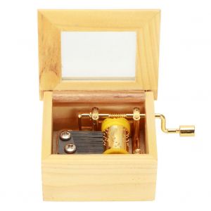 HJLIAN Boite a musique en bois a manivelle, boite a musique DIY, decoration d'interieur, cadeaux pour anniversaire, Noel, Saint-Valentin - Neuf