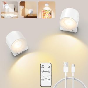 Subzonal-Applique Murale, 3 Modes De Couleur, 10 Niveaux De Luminosité, Lampe Murale, Batterie 2200 Mah, Applique Murale Rotative À 360° Pour Intérieur, Salon - Neuf