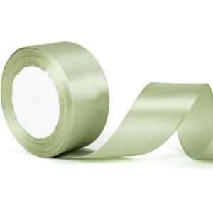 Ruban De Satin Vert Sauge De 40 Mm De Large-Ruban &Eacute;pais Pour Emballage Cadeau Et Voiture De Mariage - Neuf