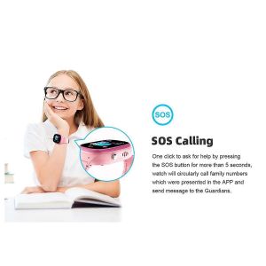 Tracker De Montre Intelligente &Eacute;tanche Pour Enfants,Avec Fonction D'appel Noir - Neuf