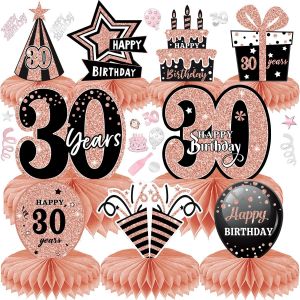 Ayuhr-Décoration De Centre Table Anniversaire 10pcs Deco Anniversaire 70 Ans En Nid D'abeille Décorations D'anniversaire De Fête Pour Hommes Femmes (70) - Neuf
