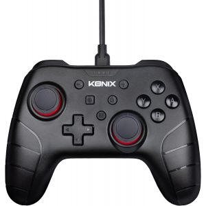 Mythics Manette Filaire Pour Nintendo Switch, Switch 2 Et Pc - Fonction Vibration - Câble 3 M - Noir - Neuf