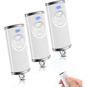 CHECARZHN--NO1-868,3Mhz Telecommande Portail, Télécommande De Porte De Garage Compatible Avec Hörmann Bs Hsm4 Hse2 Hs1 Hs4 Hsz1 Hsz2,Bip Portail De Garage - Blanc (Lot De 3) - Neuf